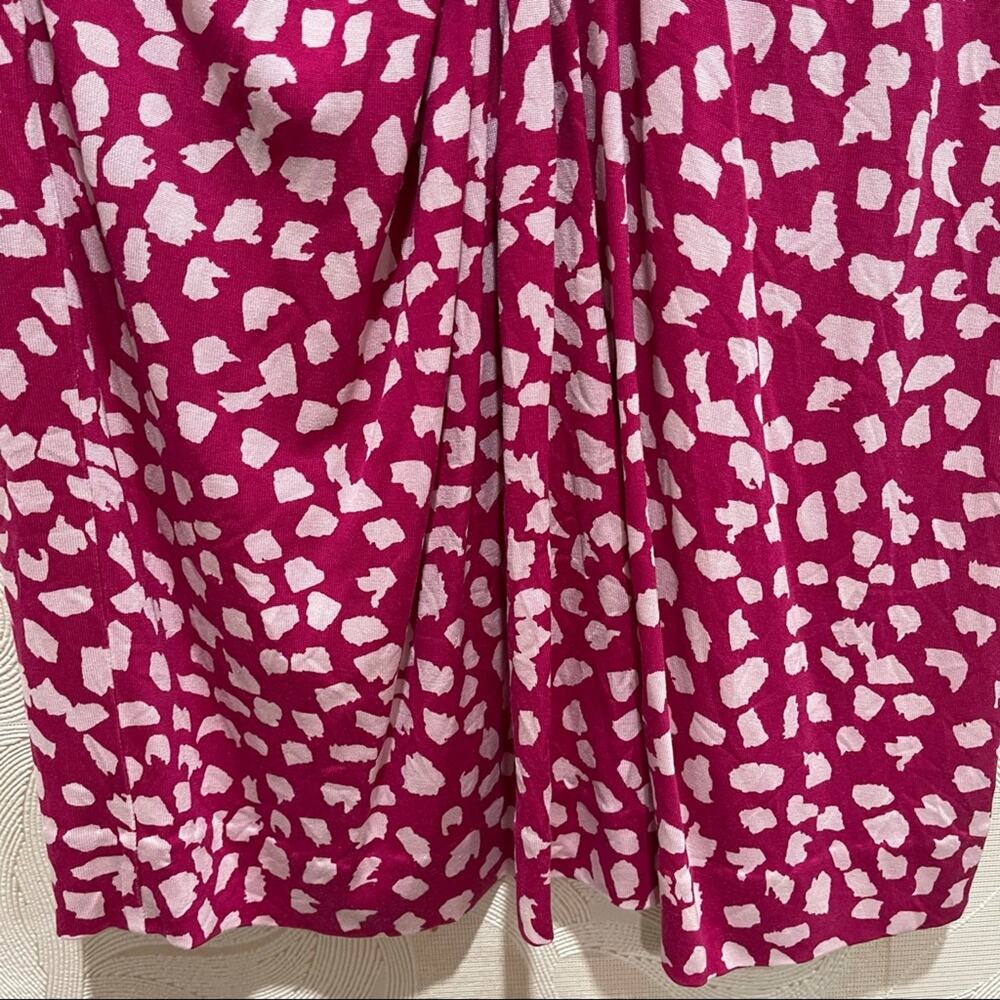 0233 Diane Von Furstenberg Noe Leopard Leaves Pink Dress - Picture 7 of 11